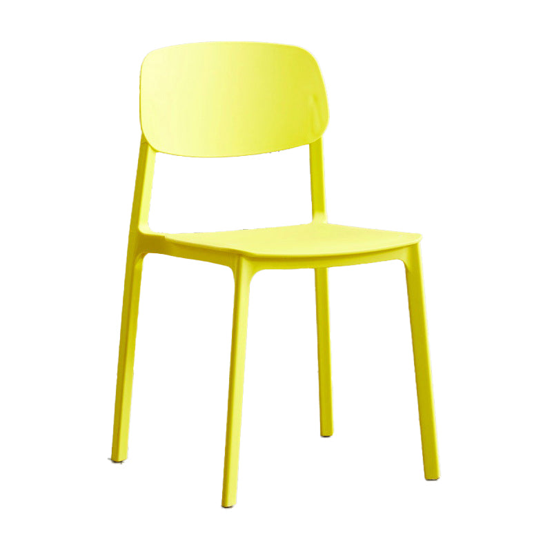 Home Dining Room Side Chair Low Back Plastic Stack Dining Chair