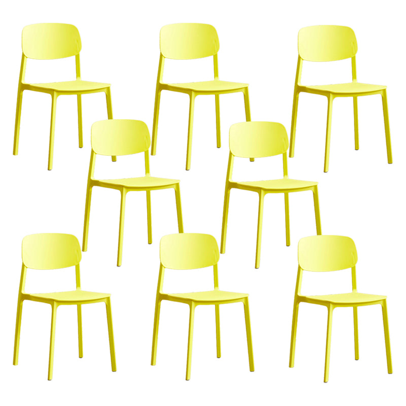 Home Dining Room Side Chair Low Back Plastic Stack Dining Chair
