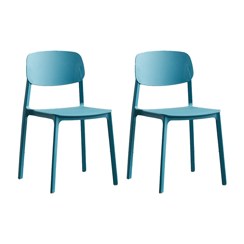 Home Dining Room Side Chair Low Back Plastic Stack Dining Chair