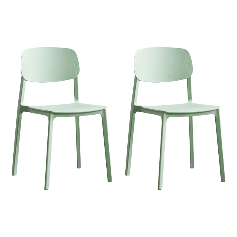 Home Dining Room Side Chair Low Back Plastic Stack Dining Chair
