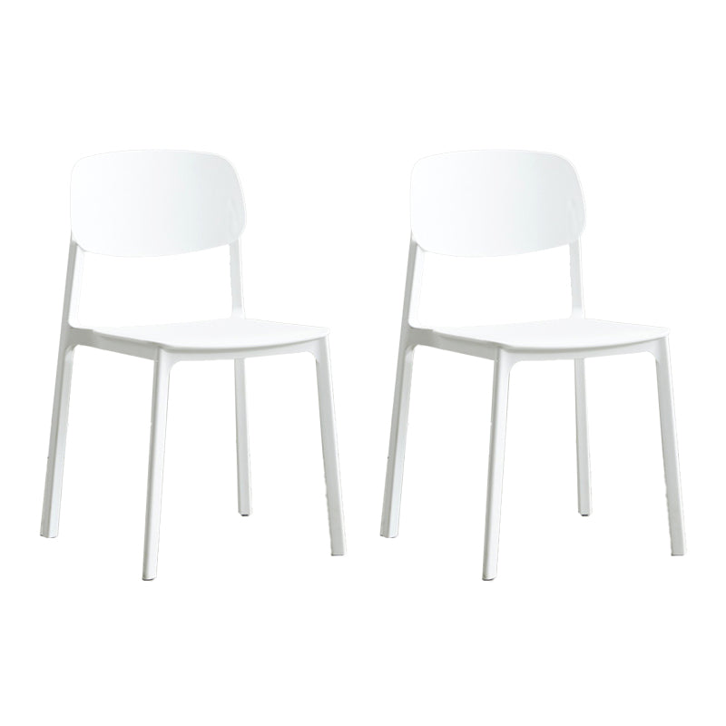Home Dining Room Side Chair Low Back Plastic Stack Dining Chair