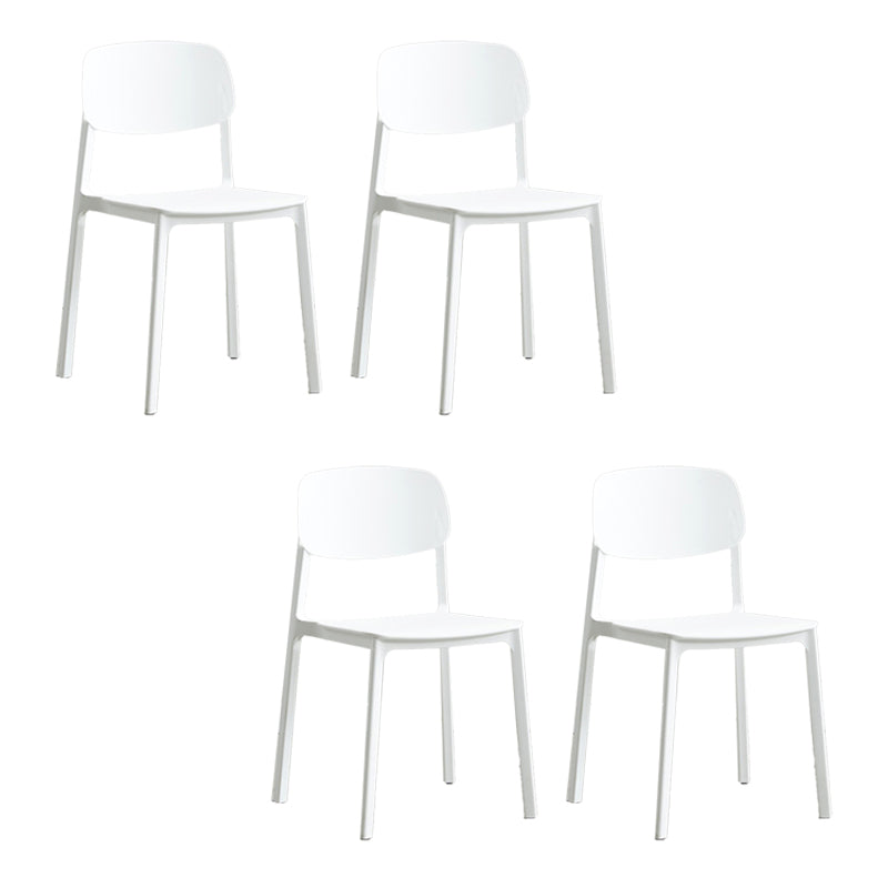 Home Dining Room Side Chair Low Back Plastic Stack Dining Chair