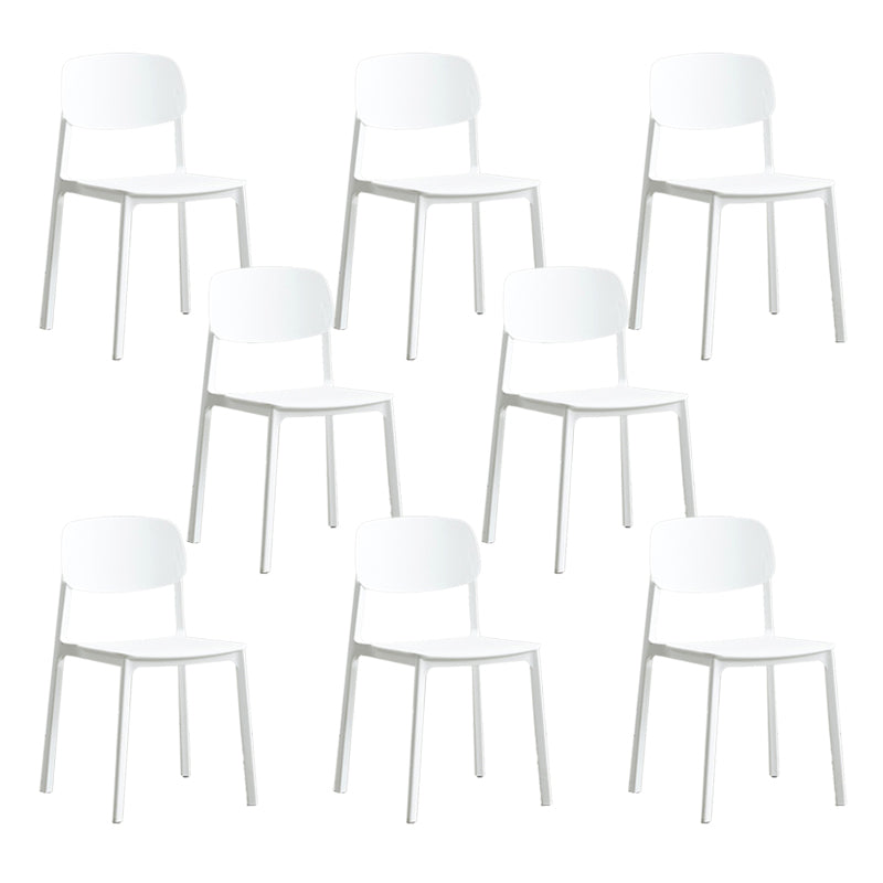 Home Dining Room Side Chair Low Back Plastic Stack Dining Chair