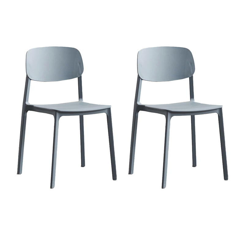 Home Dining Room Side Chair Low Back Plastic Stack Dining Chair