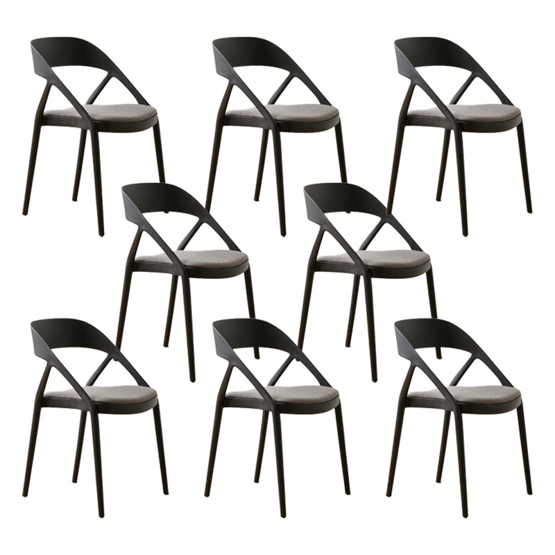 Home Side Chair Plastic Dining Armless Stacking Side Kitchen Chair