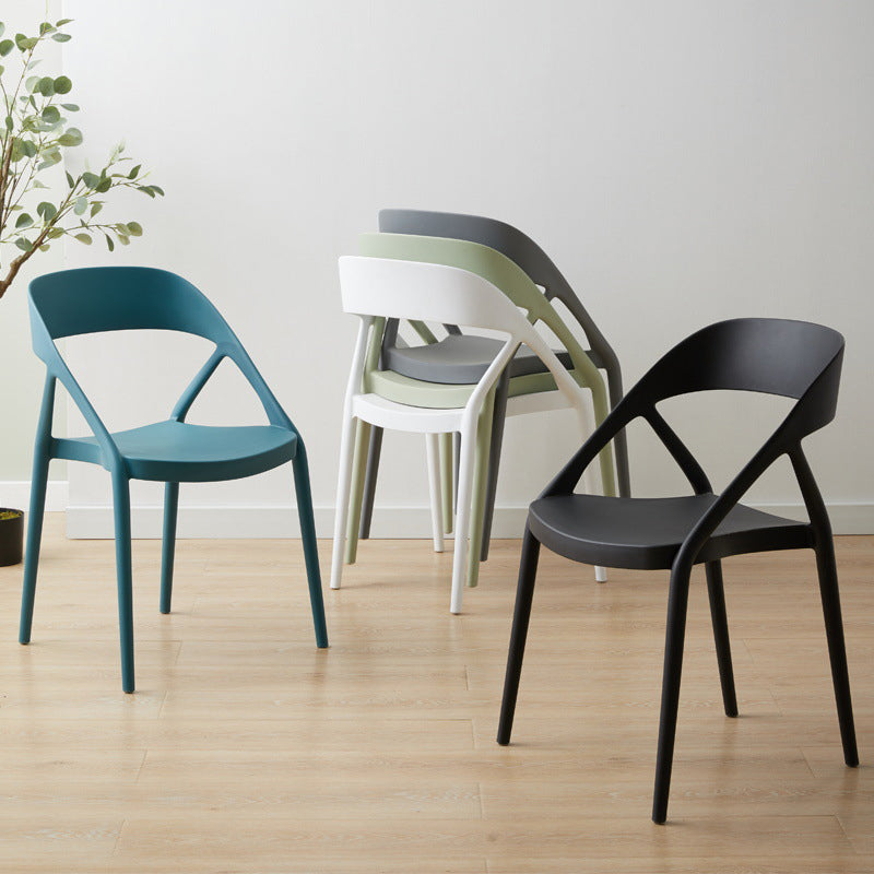 Home Side Chair Plastic Dining Armless Stacking Side Kitchen Chair