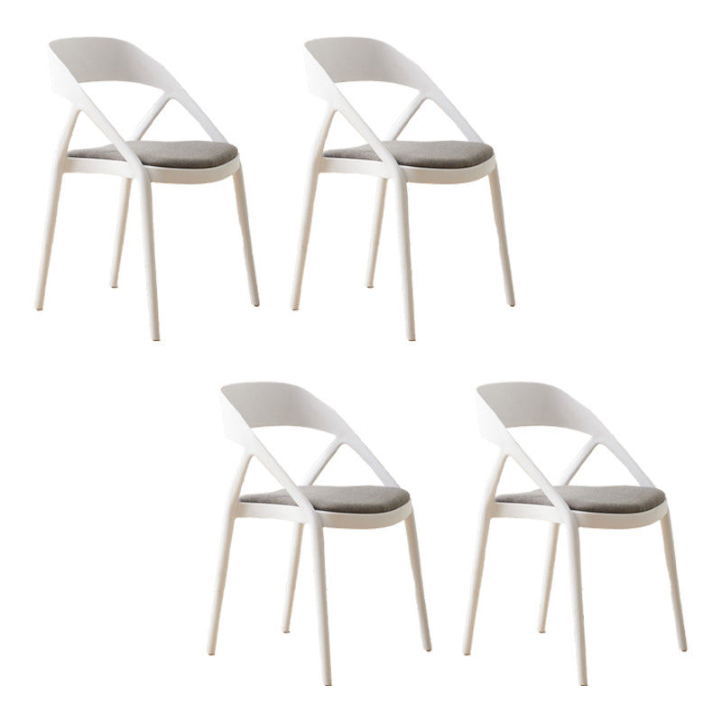 Home Side Chair Plastic Dining Armless Stacking Side Kitchen Chair