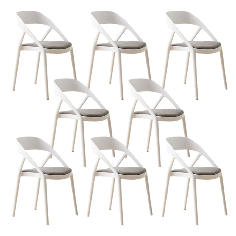 Home Side Chair Plastic Dining Armless Stacking Side Kitchen Chair