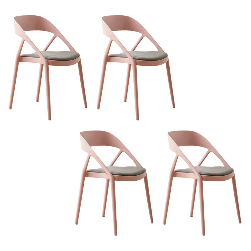 Home Side Chair Plastic Dining Armless Stacking Side Kitchen Chair