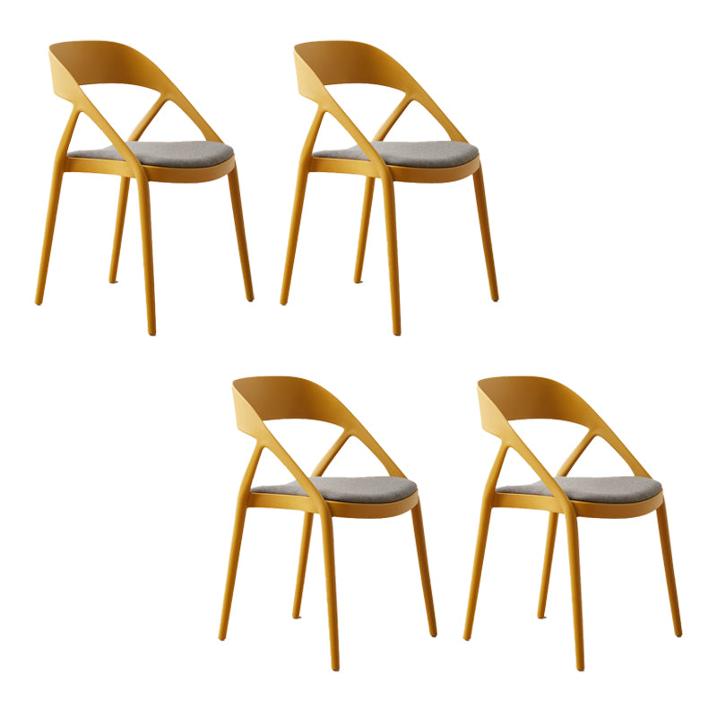 Home Side Chair Plastic Dining Armless Stacking Side Kitchen Chair