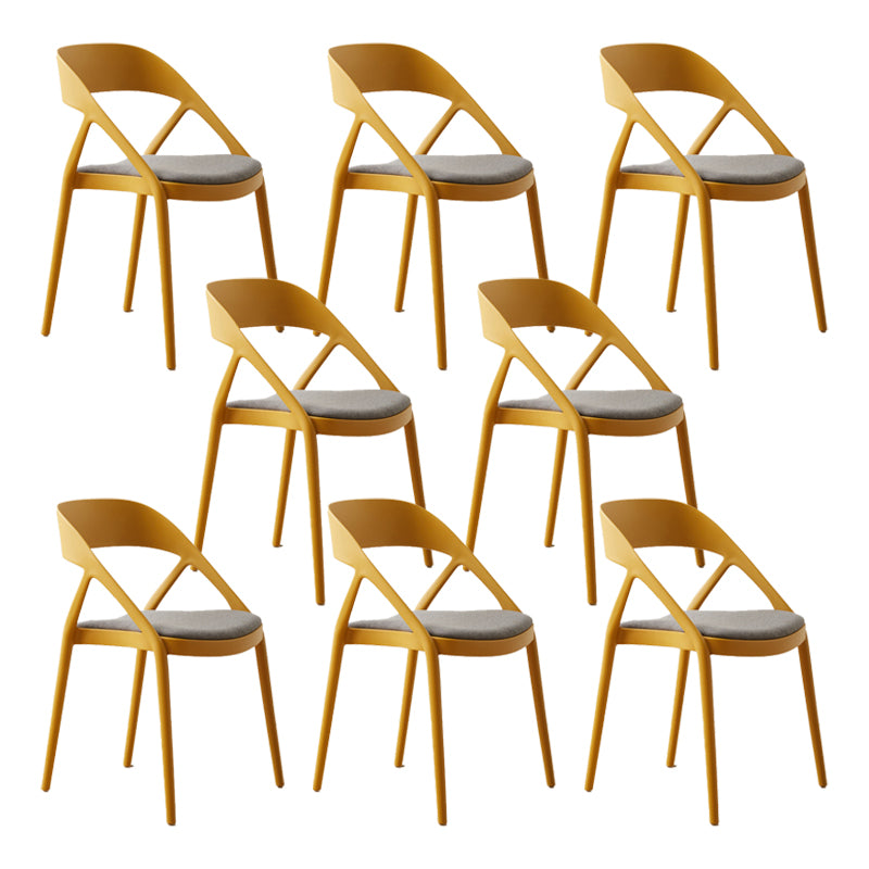 Home Side Chair Plastic Dining Armless Stacking Side Kitchen Chair