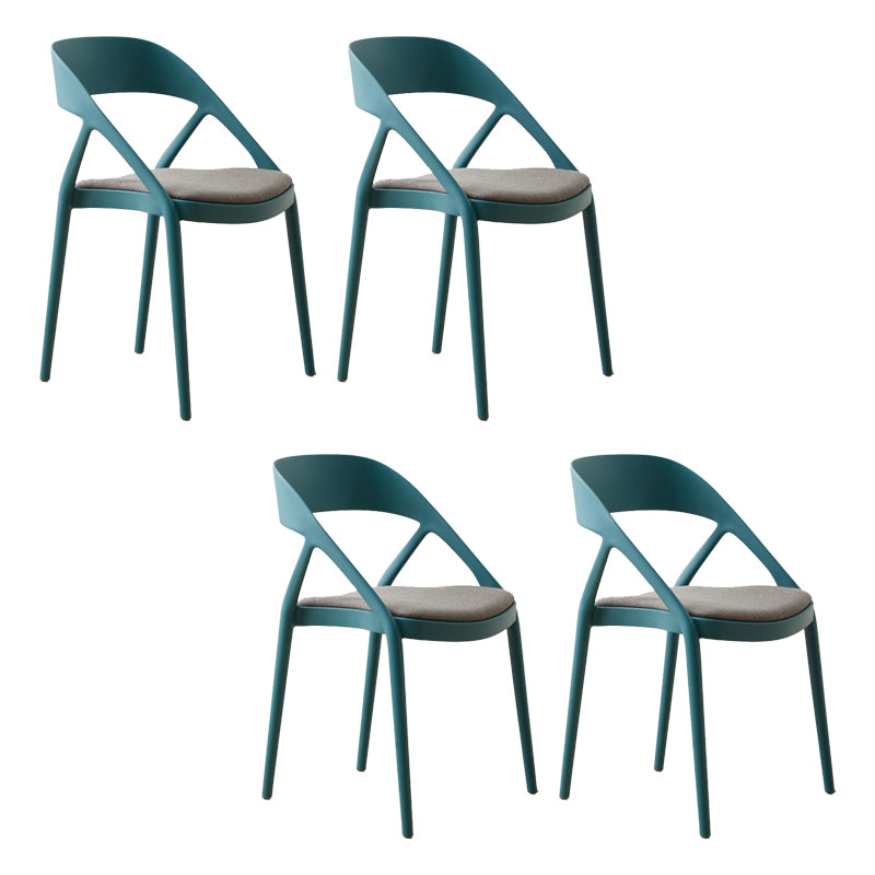 Home Side Chair Plastic Dining Armless Stacking Side Kitchen Chair