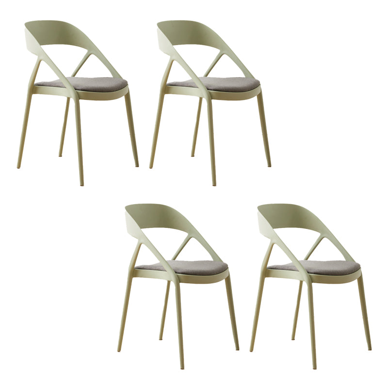 Home Side Chair Plastic Dining Armless Stacking Side Kitchen Chair