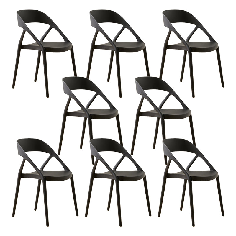 Home Side Chair Plastic Dining Armless Stacking Side Kitchen Chair