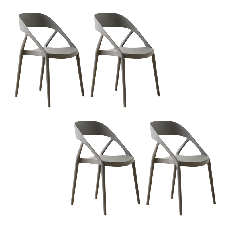 Home Side Chair Plastic Dining Armless Stacking Side Kitchen Chair