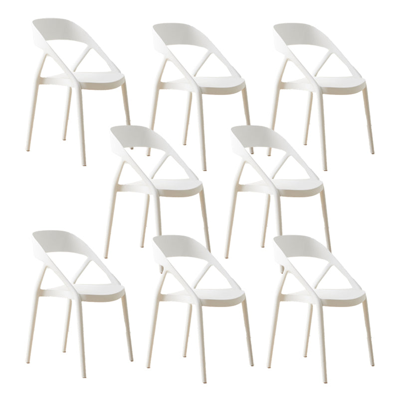 Home Side Chair Plastic Dining Armless Stacking Side Kitchen Chair