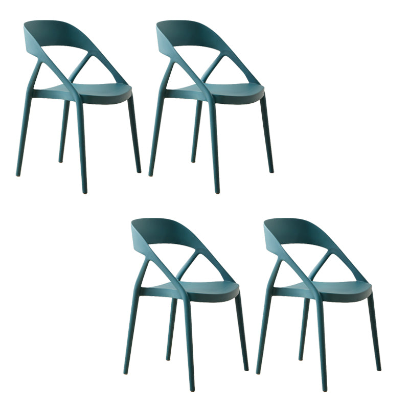 Home Side Chair Plastic Dining Armless Stacking Side Kitchen Chair