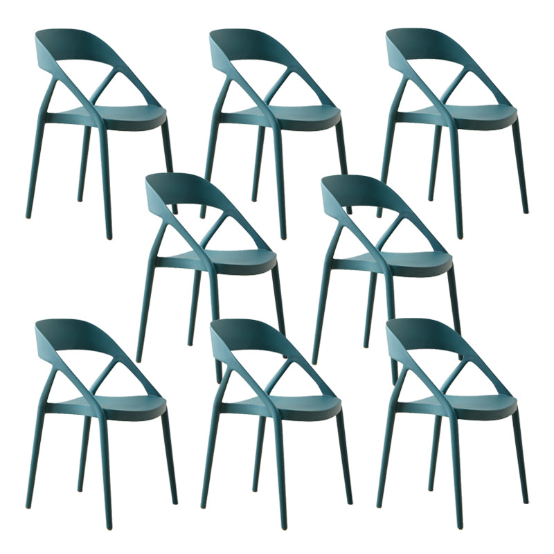 Home Side Chair Plastic Dining Armless Stacking Side Kitchen Chair