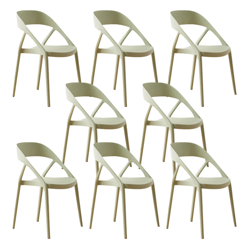 Home Side Chair Plastic Dining Armless Stacking Side Kitchen Chair