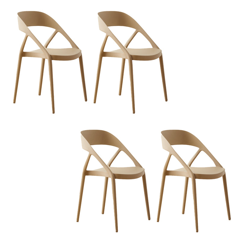 Home Side Chair Plastic Dining Armless Stacking Side Kitchen Chair