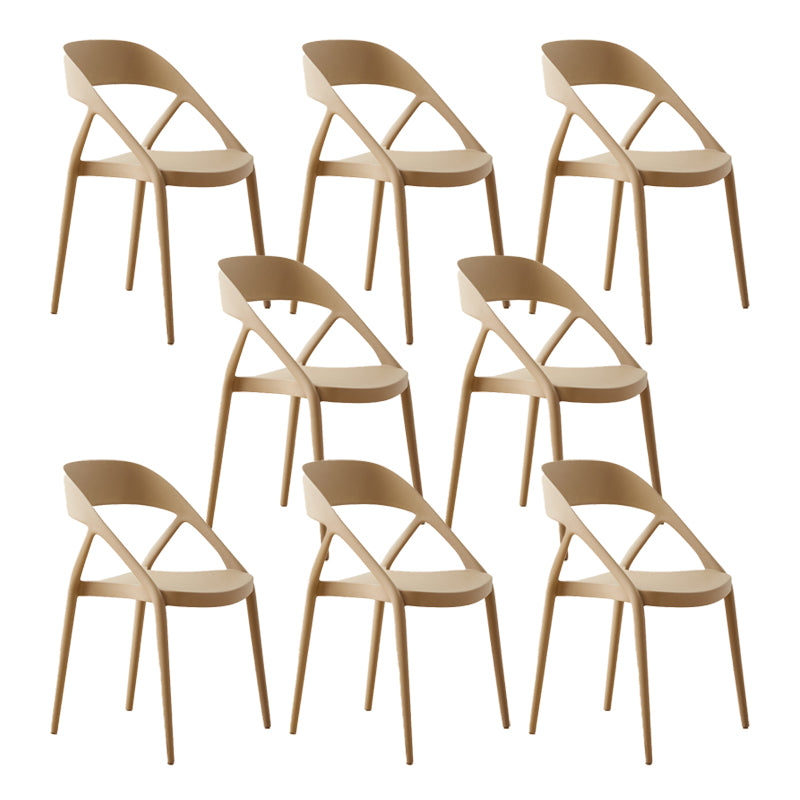 Home Side Chair Plastic Dining Armless Stacking Side Kitchen Chair