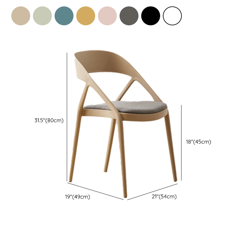 Home Side Chair Plastic Dining Armless Stacking Side Kitchen Chair