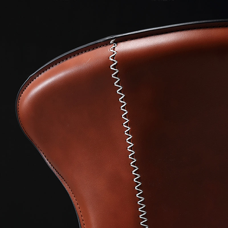 Indoor Wingback Parsons Chair Upholstered Faux Leather Side Chair