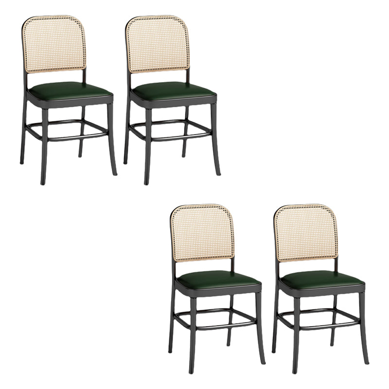 Contemporary Metal Kitchen Dining Side Chair Open Back Dining Side Chair