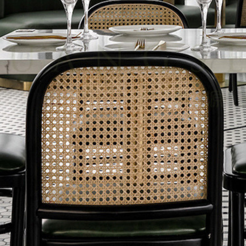 Contemporary Metal Kitchen Dining Side Chair Open Back Dining Side Chair