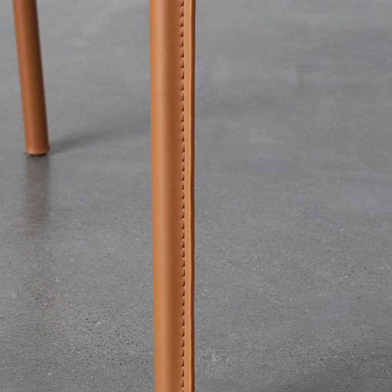 Home Faux Leather Side Chair Dining Room Parsons Dining Armchair