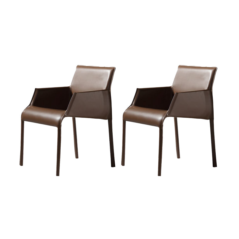 Home Faux Leather Side Chair Dining Room Parsons Dining Armchair