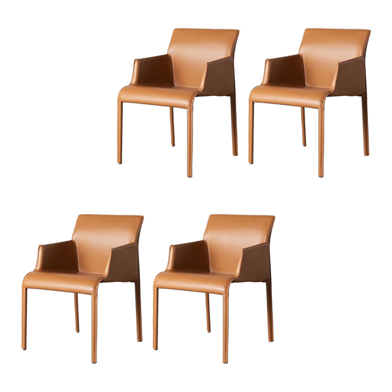 Home Faux Leather Side Chair Dining Room Parsons Dining Armchair