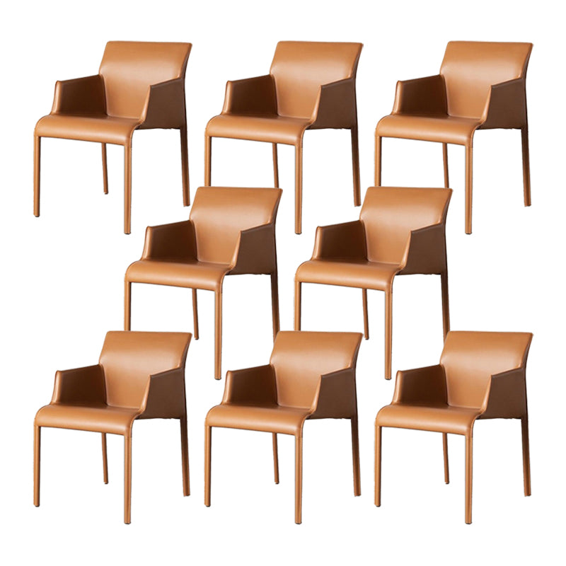 Home Faux Leather Side Chair Dining Room Parsons Dining Armchair