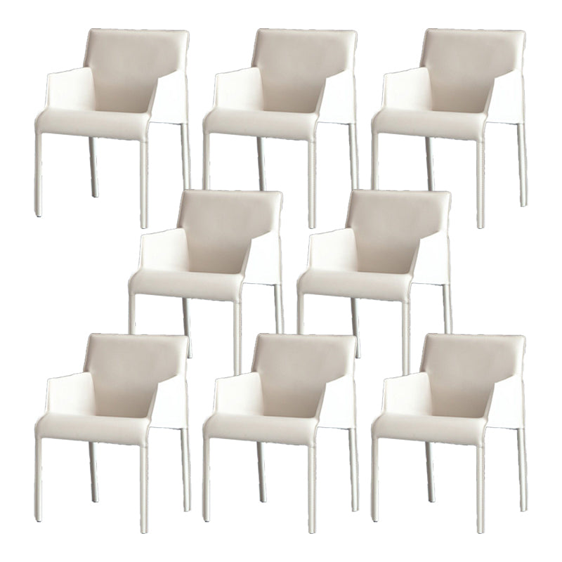 Home Faux Leather Side Chair Dining Room Parsons Dining Armchair