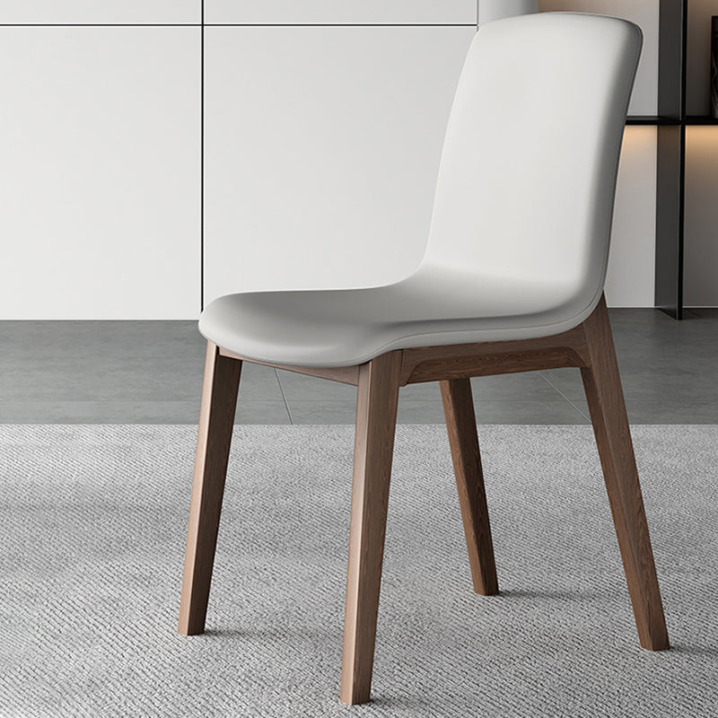 Faux Leather Modern Side Chair Parsons Chair with Upholstered