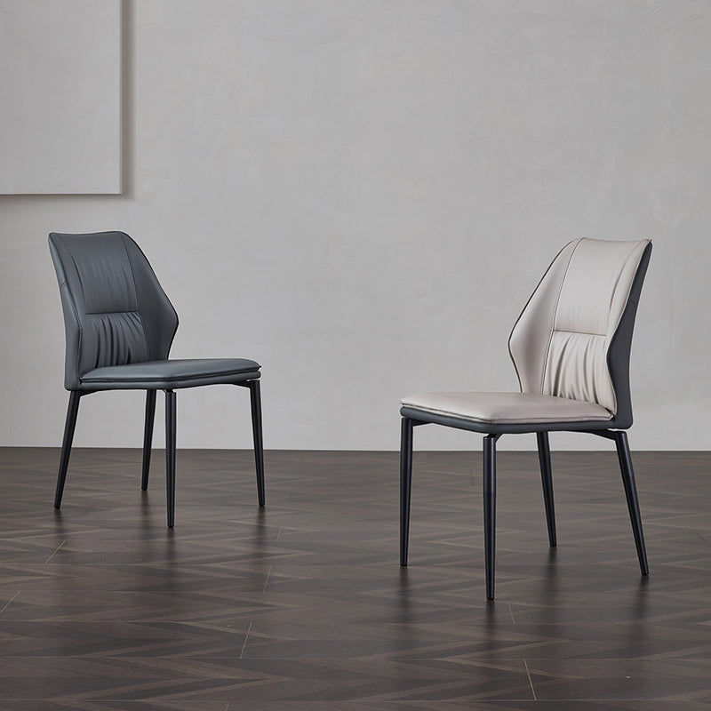 Industrial Dining Room Side Chair Metal Legs Wingback Chairs