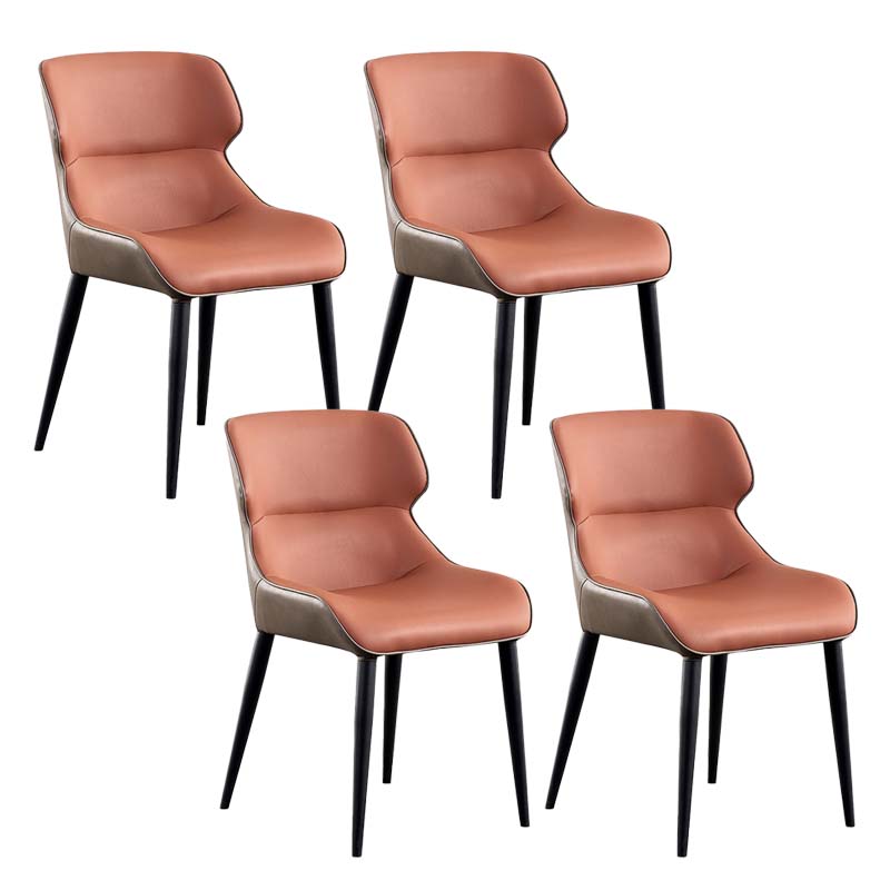 Faux Leather Kitchen Dining Side Chairs Wingback Side Chairs