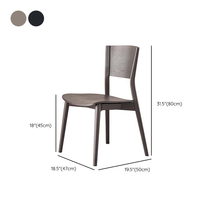 Dining Room Kitchen Side Chair Industrial Solid Wood Armless Chair