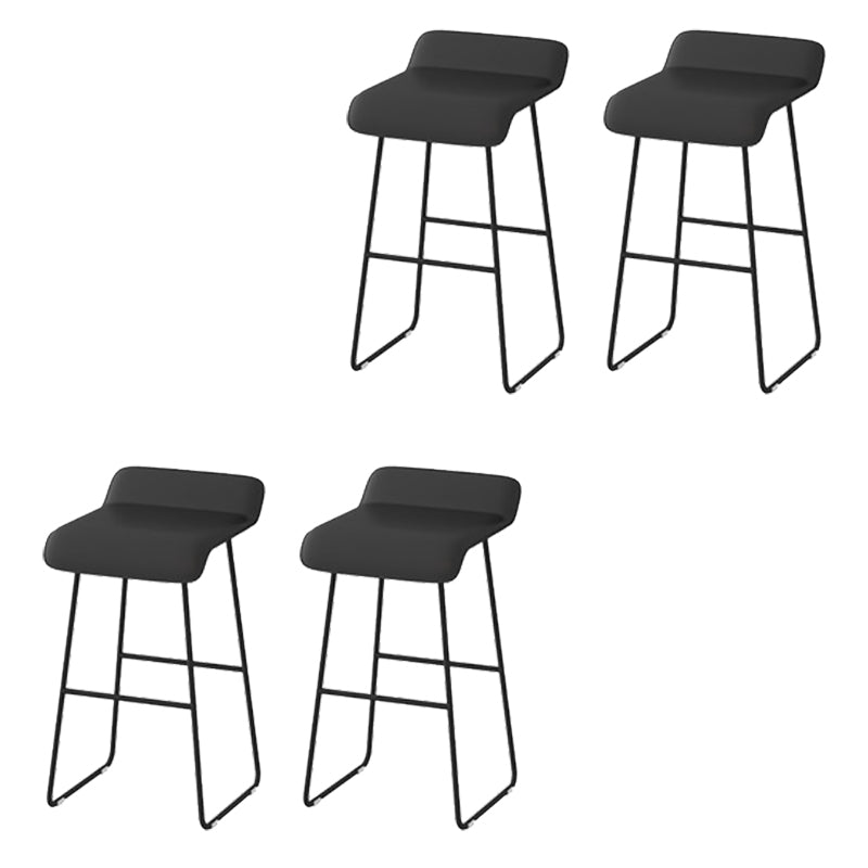 Leather Bar Stool Modern Backless Counter Stool for Home Use