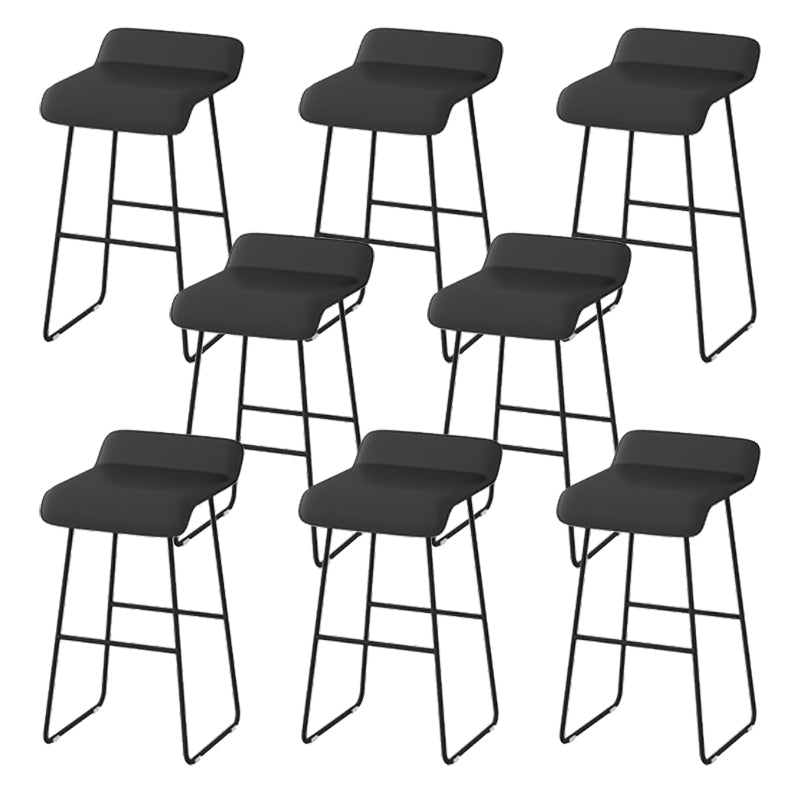 Leather Bar Stool Modern Backless Counter Stool for Home Use