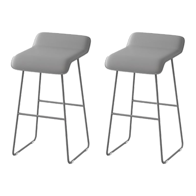 Leather Bar Stool Modern Backless Counter Stool for Home Use