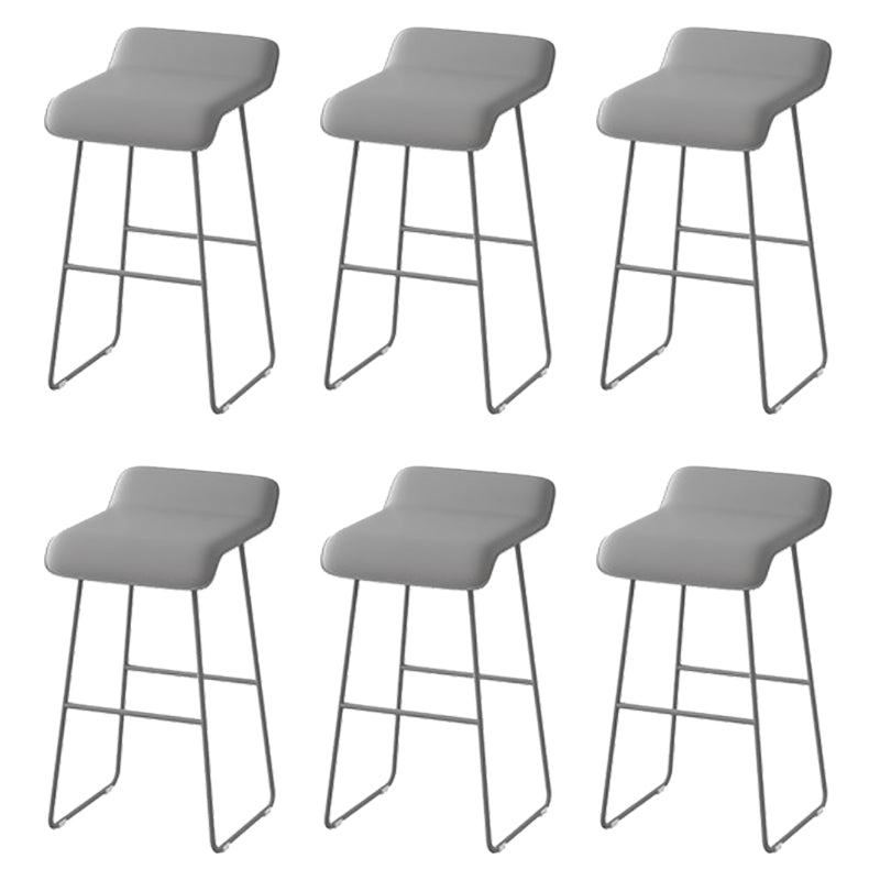 Leather Bar Stool Modern Backless Counter Stool for Home Use