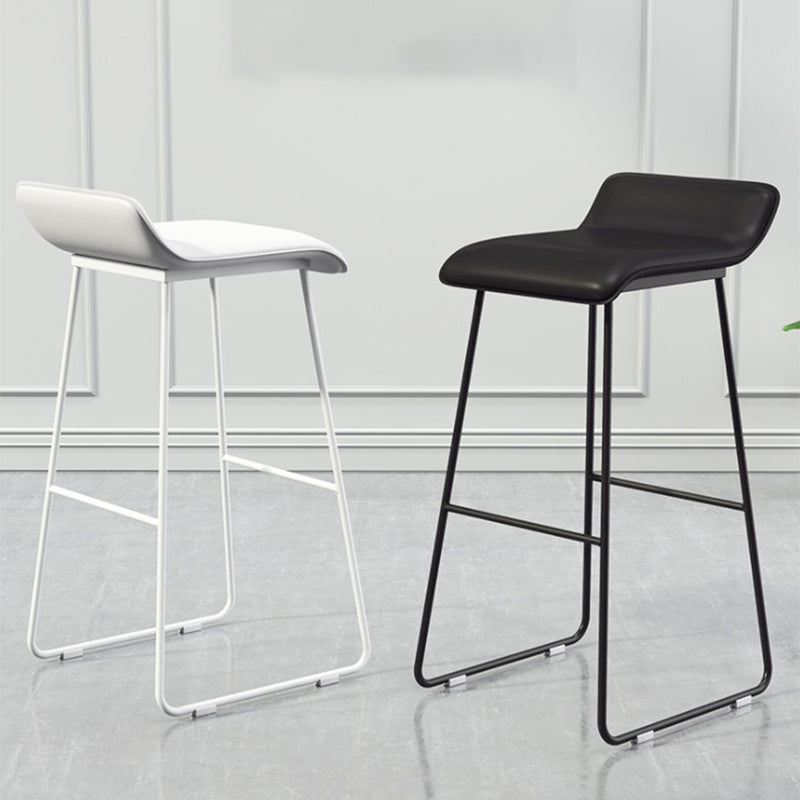 Leather Bar Stool Modern Backless Counter Stool for Home Use