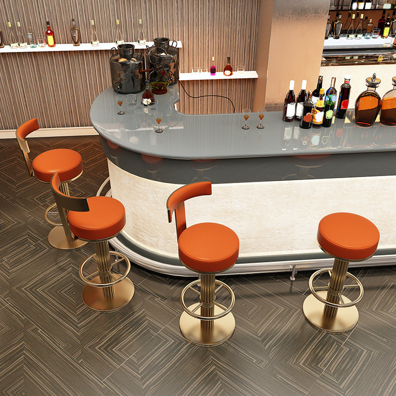 Leather Bar Stool Adjustable Height Counter Stool for Bristol