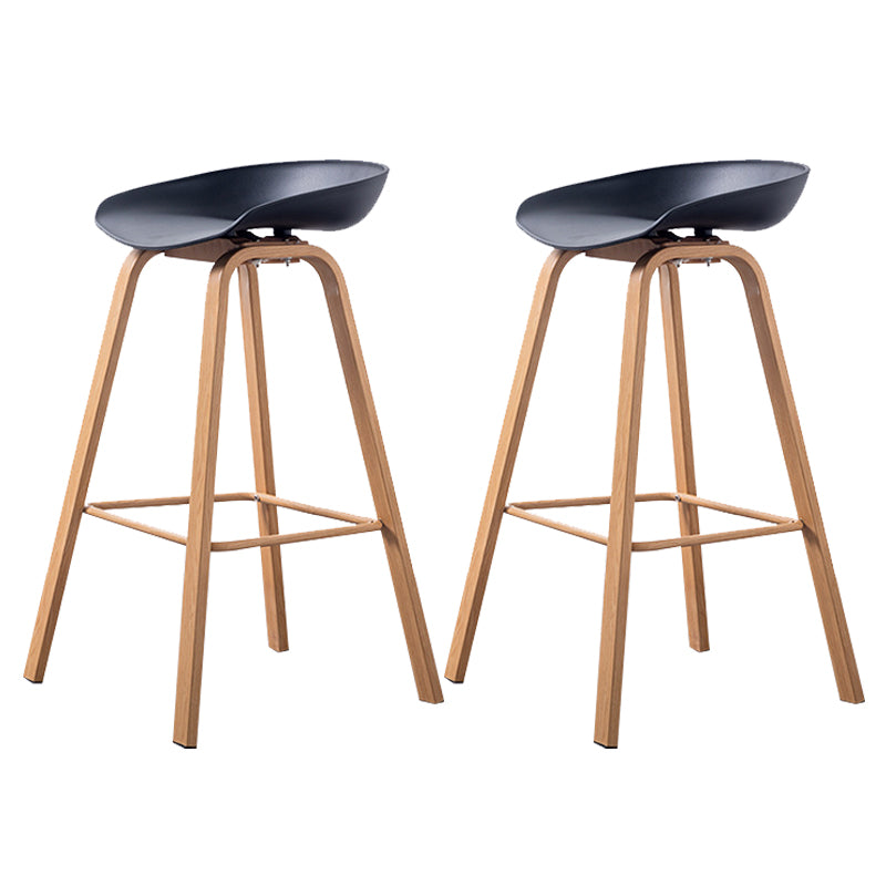 Industrial Armless Backrest Counter Stool Iron Bar Stool with Acrylic Seat for Cafe