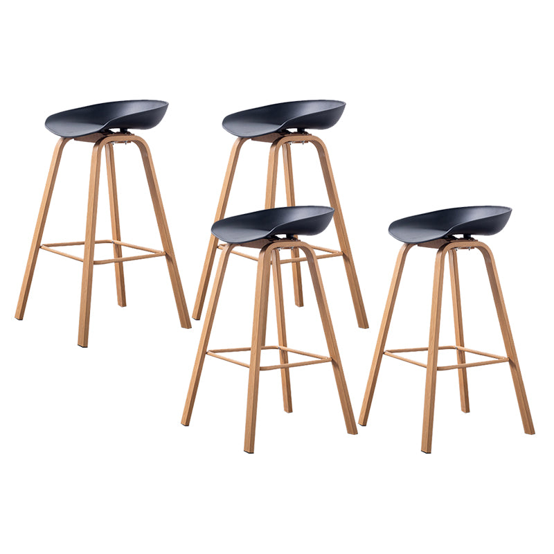 Industrial Armless Backrest Counter Stool Iron Bar Stool with Acrylic Seat for Cafe