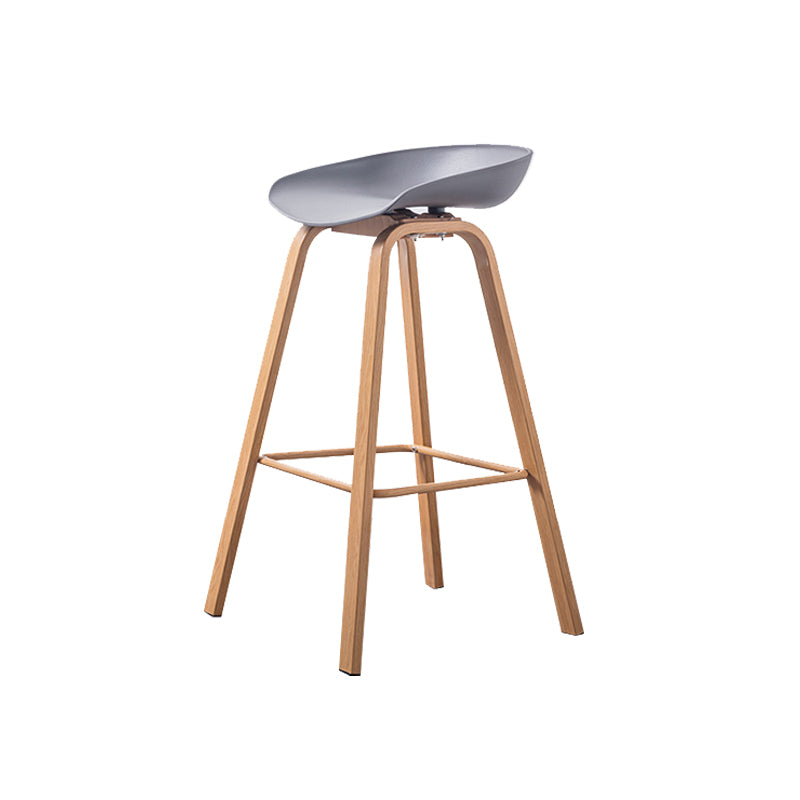 Industrial Armless Backrest Counter Stool Iron Bar Stool with Acrylic Seat for Cafe