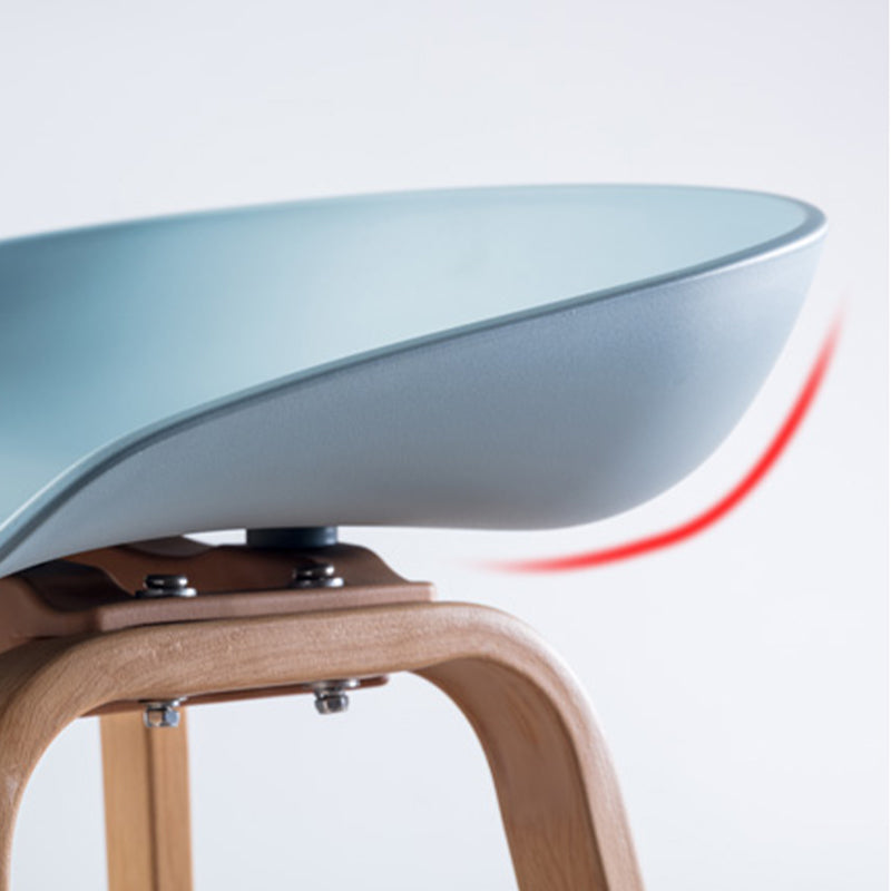 Industrial Armless Backrest Counter Stool Iron Bar Stool with Acrylic Seat for Cafe