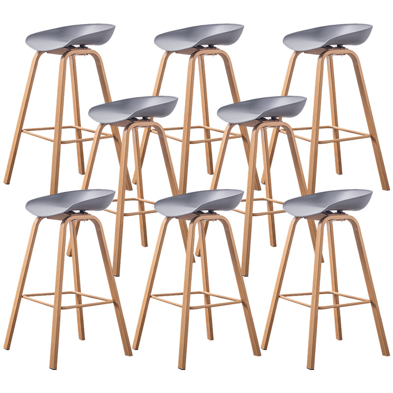 Industrial Armless Backrest Counter Stool Iron Bar Stool with Acrylic Seat for Cafe