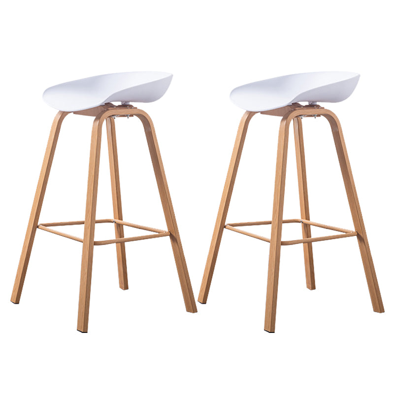 Industrial Armless Backrest Counter Stool Iron Bar Stool with Acrylic Seat for Cafe